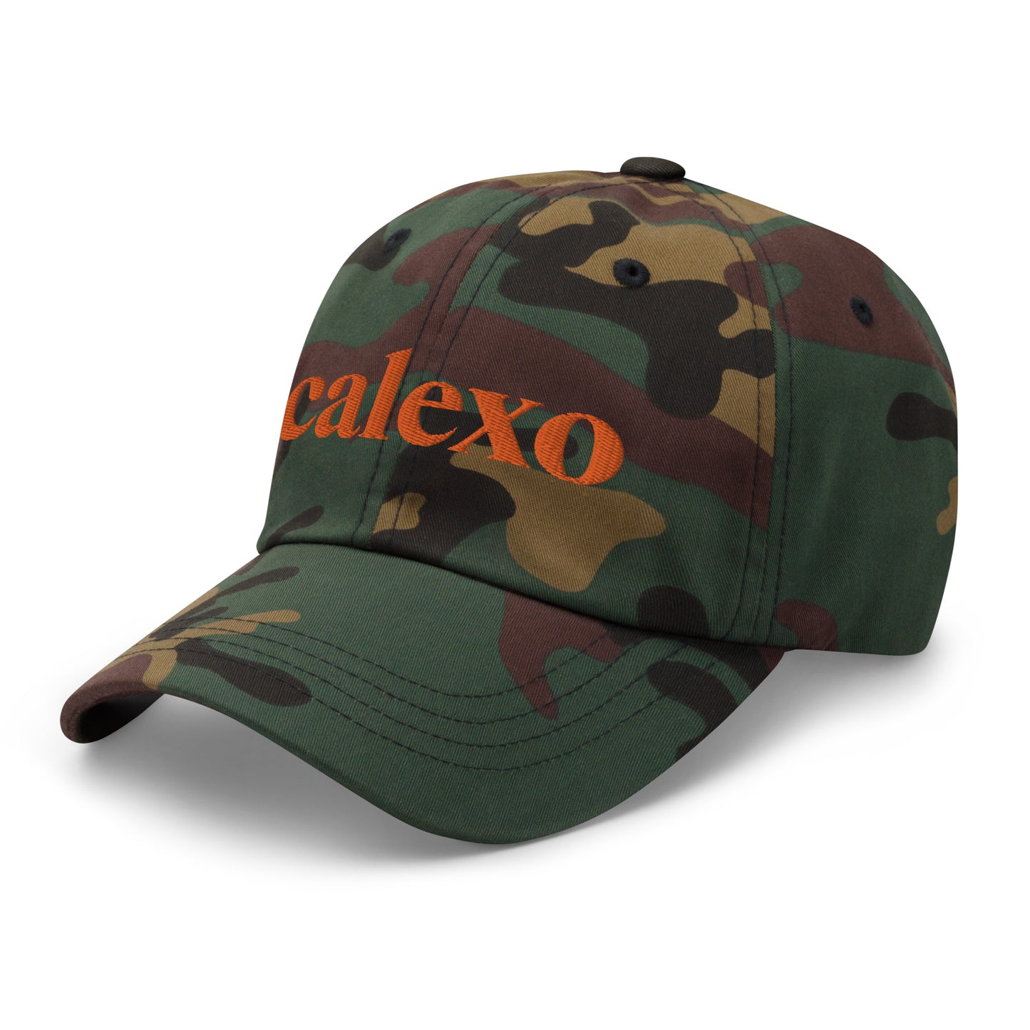 Camo Hat with Orange Calexo Logo