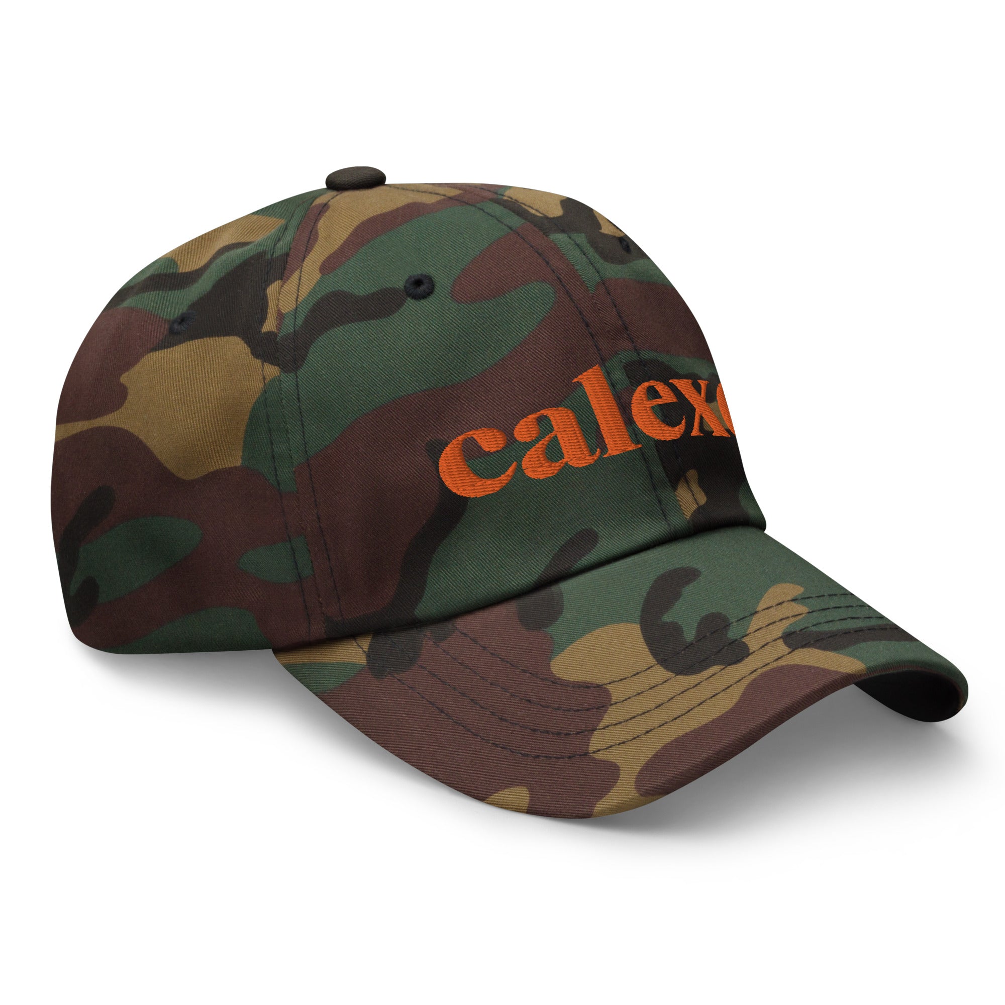 Camo Hat with Orange Calexo Logo