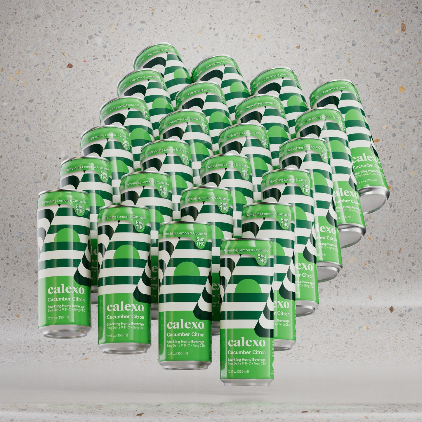 Cucumber Citron 12oz. Sparkling Hemp Beverage (Infused 5mg THC + 5mg CBD)