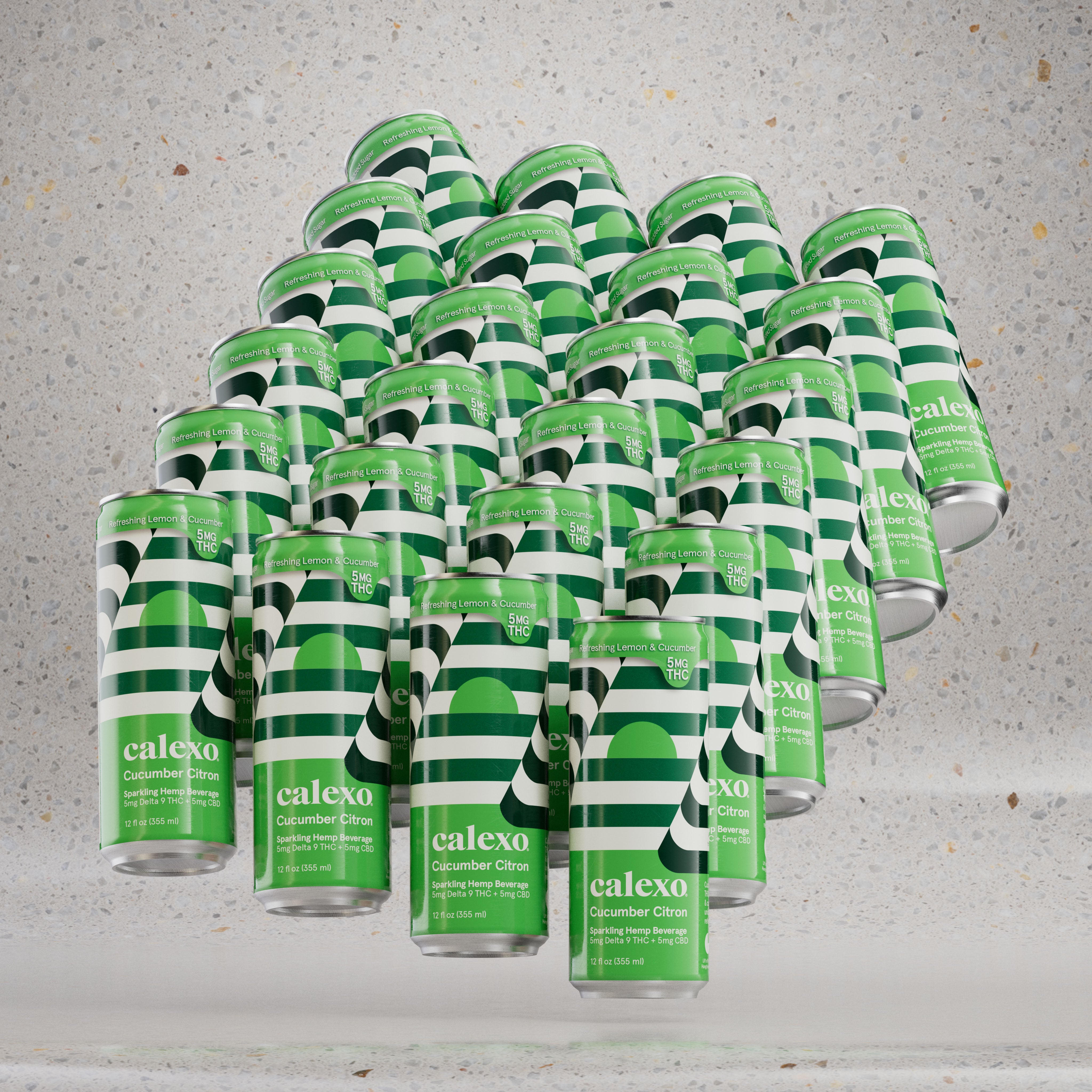 Cucumber Citron 12oz. Sparkling Hemp Beverage (Infused 5mg THC + 5mg C