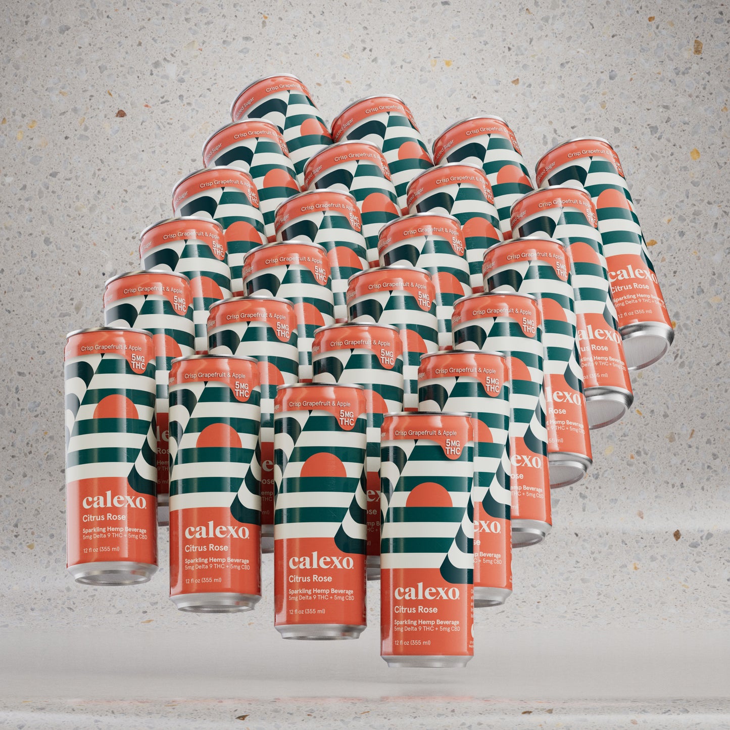 Citrus Rose 12oz. Sparkling Hemp Beverage (Infused 5mg THC + 5mg CBD)