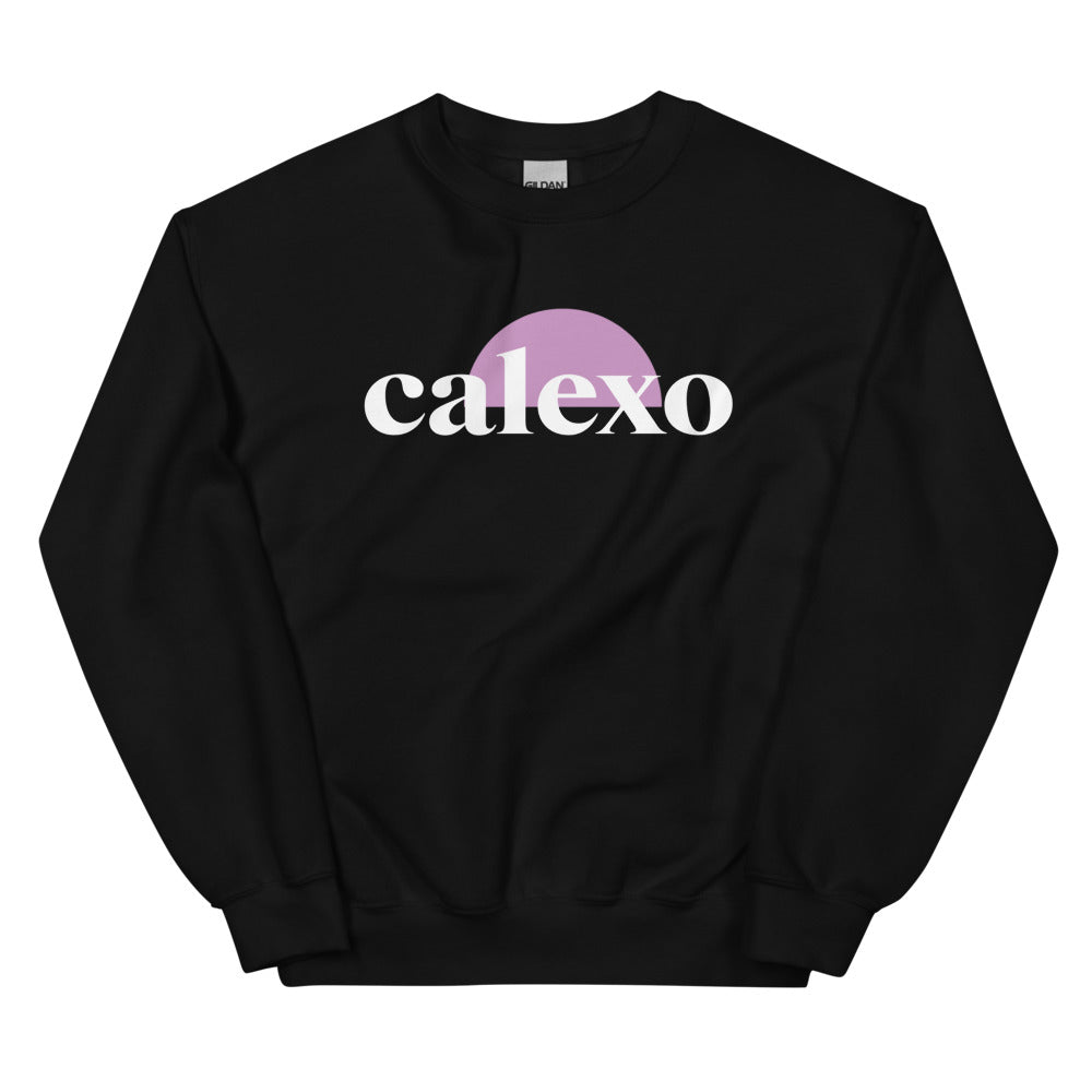 Black and Lavender Calexo Logo Sweatshirt