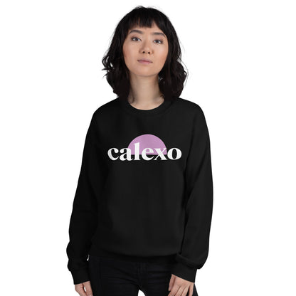 Black and Lavender Calexo Logo Sweatshirt