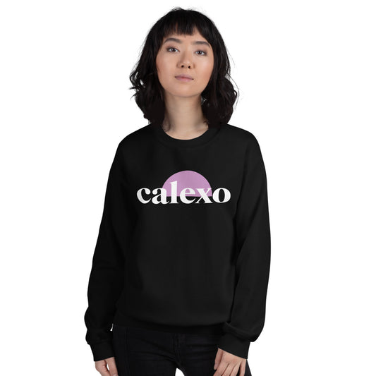 Black and Lavender Calexo Logo Sweatshirt