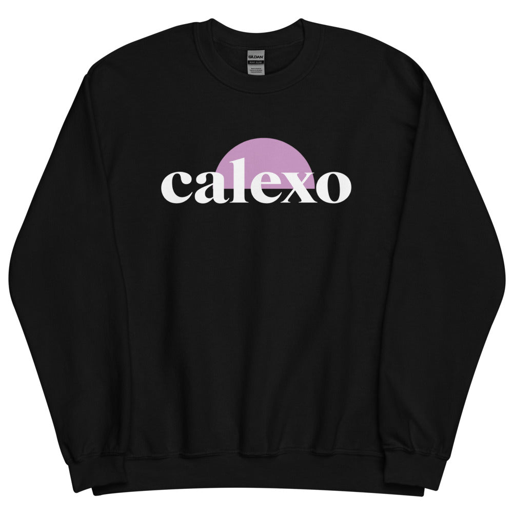Black and Lavender Calexo Logo Sweatshirt