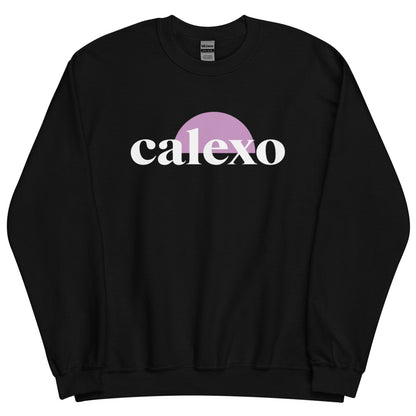 Black and Lavender Calexo Logo Sweatshirt